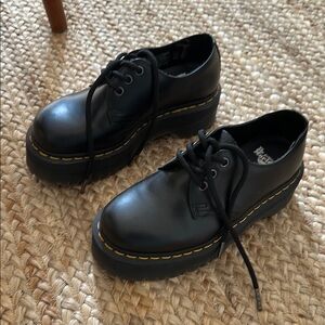 Dr Martens Leather Platform Shoes